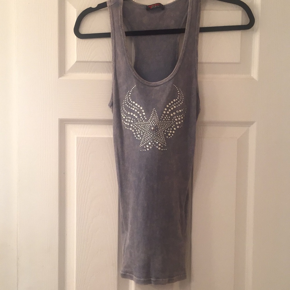 T Party NWOT embellished tank top